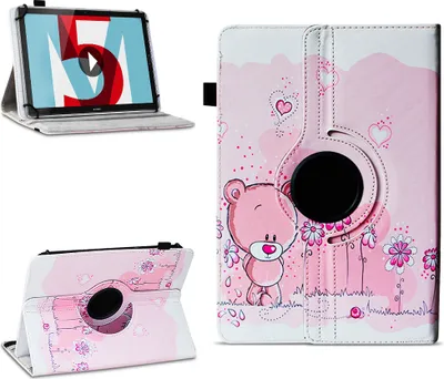 Produktbild von Tablet Hülle für Huawei MediaPad T5 T3 T2 T1 10.1 Tasche Schutzhülle 360 DrehbarFarben:Motiv 1