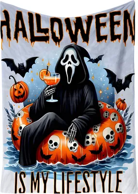 Immagine prodotto di Coperta calda in microplush 150x200 cm - Halloween è il mio stile di vita