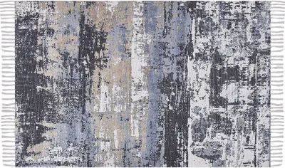 Obrázek produktu pro BELIANI Koberec vícebarevný polyester a bavlna 140 x 200 cm ručně tkaný abstraktní vzor