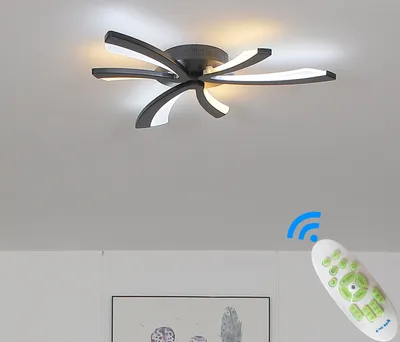 Produktbild von LED Deckenleuchte XW062-3Black 60cm mit Fernbedienung Lichtfarbe/ Helligkeit einstellbar dimmbar LED Deckenlampe Lampe