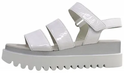 Image de Gabor : Sandales compensées, sandales plates, blanches, pour le quotidien