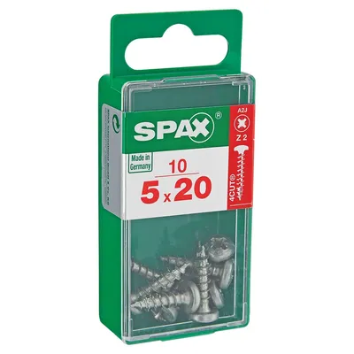 Zdjęcie produktu dla SPAX 4231010500201, Śruba, Stal, Cynk, Drewno, Pozidriv, Srebrny, 20 mm