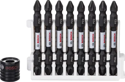 Produktbild von Bosch Doppelklingenbit-Set Impact Control 9-teilig PH2-PZ2 65 mm Magnethülse