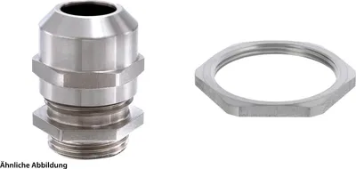 Produktbild von WISKA Edelstahlverschraubung mit Gegenmutter M40x1,5 inkl. O-Ring Edelstahl (1.4305) Gewindelänge 8,0mm - 1 Stück