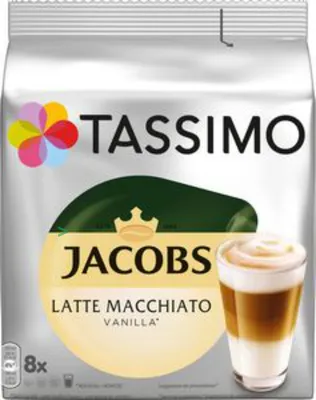 Produktbild von Tassimo Jacobs Typ Latte Macchiato Vanilla 3er Pack (3x268g Packung) + usy Block
