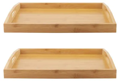 Produktbild von Set von 2 Bambus Tabletts mit Griffen