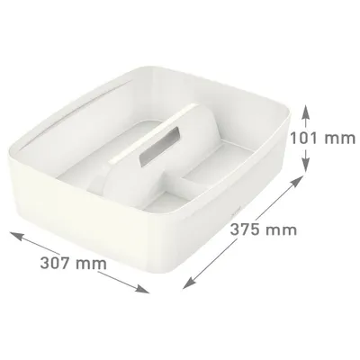 Produktbild von LEITZ 5322-40-01 MyBox Einsatz für Aufbewahrungsboxen 6,0 l weiß 37,5 x 30,7 x 10,1 cm