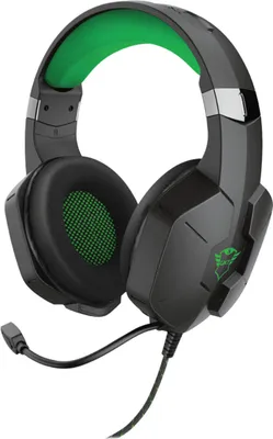 Zdjęcie produktu dla Trust GXT 323X Carus, Przewodowa, Gaming, 20 - 20000 Hz, 299 g, Zestaw słuchawkowy, Czarny, Zielony