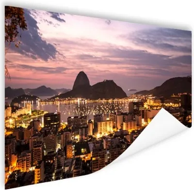 Produktbild von MuchoWow® Poster Brasilien - Abend - Rio de Janeiro 180x120 cm - Fotoplakat