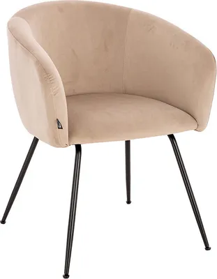 Produktbild von HOME DELUXE - Polsterstuhl ARIA - 1 Stück, Farbe: Samt Beige - weiche Polsterung, bis 120 kg belastbar I Küchenstuhl Speisestühle Esszimmerstühle