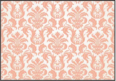 Produktbild von Wallario Wandbild Königliche Schnörkelei in weiß und orange, Größe: 70,30 x 100,30 cm, Poster mit schwarzem Aluminiumrahmen
