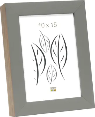Zdjęcie produktu dla Deknudt S46PH7 – drewniana ramka na zdjęcia w kolorze szarym z drewnianą ramką, 15 x 15 cm