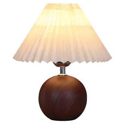 Produktbild von Tischleuchte fürs Schlafzimmer, Kleine Plissierte Nachttischlampe mit Schalter, Nachtlicht,für Wohnzimmer, Kinderzimmer, Babyzimmer