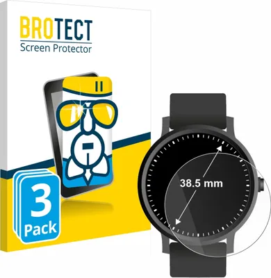 Produktbild von 3x BROTECT Schutzglas für Armbanduhren (Kreisrund, ø: 38.5 mm) Schutzfolie Panzer Folie Glas Display Schutz klar