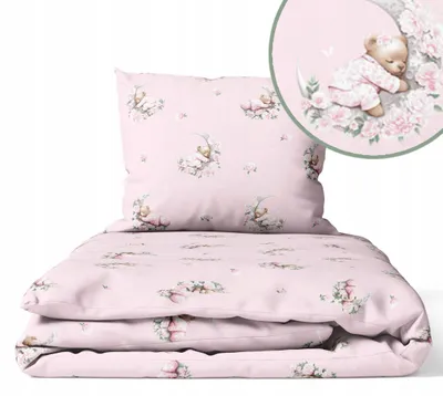 Immagine prodotto di Set Biancheria da Letto per Lettino 90 × 120 cm + Federa 40 × 60 cm – 100% Cotone per Neonato e Bambino