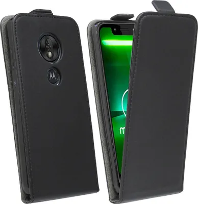 Obrázok produktu pre cofi1453® Flipové puzdro kompatibilné s mobilným telefónom MOTOROLA MOTO G7 PLAY Vertikálne skladacie ochranné puzdro Flip Cover Black