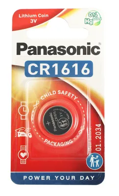 Produktbild von Panasonic CR-1616EL/1B, Einwegbatterie, CR1616, Lithium, 3 V, 1 Stück(e), 10 Jahr(e)
