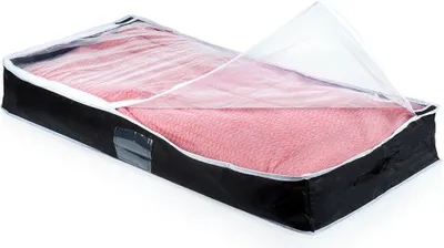 Produktbild von H&S Decoration | Kleidersäcke - 100x16x45 cm - Schwarz - Mit Sichtfenster und Reißverschluss - Staubschutz
