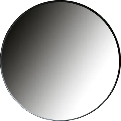 Produktbild von WOOOD Doutzen Runder Wandspiegel mit Metallrahmen, Ø 115 cm, Schwarz