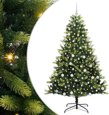 Obrázok produktu pre vidaXL Umelý skladací vianočný stromček s 300 LED diódami zelený 180 cm