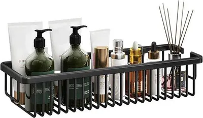 Produktbild von Badezimmertrockenablage mit Schwarz Lackierter Waschmittelablage