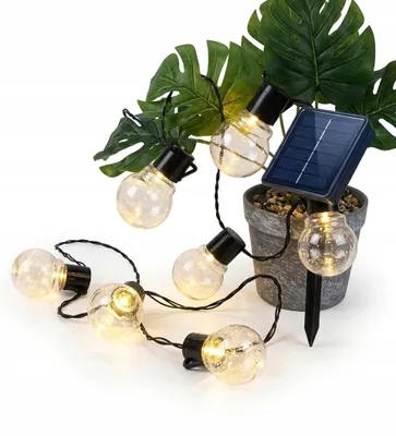 Produktbild von POLIFACH P-801 LED Solarlampen-Girlande 10 Kugeln Deko