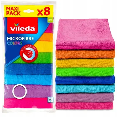 Obrázek produktu pro Vileda Sada 8 mikrovláknových utěrek pro úklid domácnosti