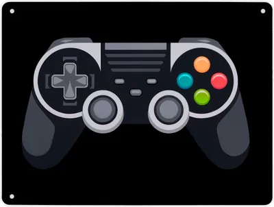 Produktbild von Videospiel-Controller Metallschild XL in 21x28 cm - Gamer Deko