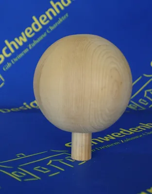 Produktbild von Kugelaufsatz aus Holz, gedrechselt, für Treppengeländer + Pfosten(259)