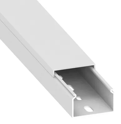 Immagine prodotto di Canalina in PVC con fori per il montaggio - 25x40 mm - Bianco - 1 metro