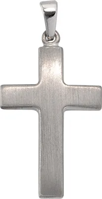 Produktbild von JOBO Anhänger Kreuz 925 Sterling Silber rhodiniert mattiert
