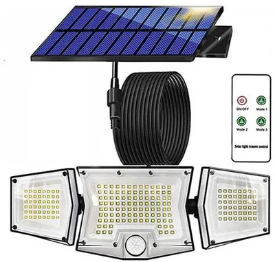 Imagen del producto de Lámpara solar para exteriores - Lámpara exterior con sensor de movimiento - Lámpara de jardín resistente al agua con módulo solar desmontable