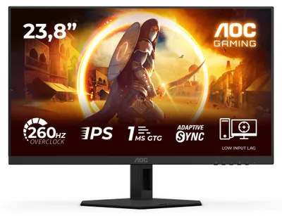 Produktbild von AOC Gaming 24G4ZRE - LED-Monitor - Gaming - 61 cm (24") (23.8" sichtbar) - 1920 x 1080 Full HD (1080p) @ 240 Hz - Fast IPS - 1000:1 - HDR10 - 0.3 ms - 2xHDMI, DisplayPort - Schwarz, Rot