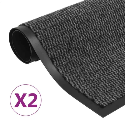 Produktbild von vidaXL Schmutzfangmatten 2 Stk. Rechteckig Getuftet 80x120cm Anthrazit