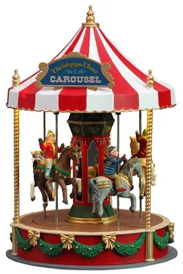 Productafbeelding van Christmas cheer carousel b/o (4.5v) Kersthuisje LEMAX