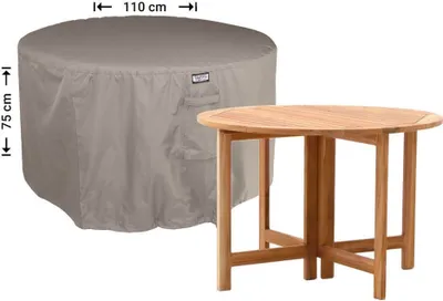 Produktbild von Raffles Covers Schutzhülle für runden Tisch Ø 110 cm | Atmungsaktiv | Wasserdicht | UV-beständig | Doppelnähte | Elastischer Kordelzug