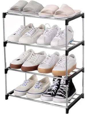 Produktbild von Schuhregal stapelbar 4-stöckig schwarz