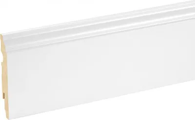 Zdjęcie produktu dla Listwa przypodłogowa MDF 90x16mm Cezar Biały RAL9003 Mat 2,20m