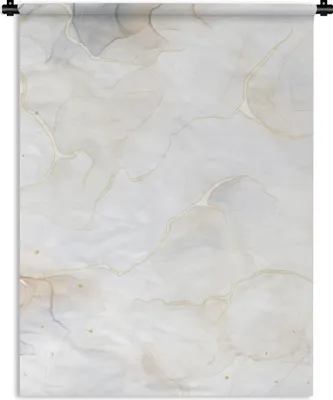 Produktbild von MuchoWow® Wandteppich Wandbehang Marmor - Weiß - Muster 150x200 cm Tapisserie Dekoration Wandtuch - Wandaufhängung - Moderner