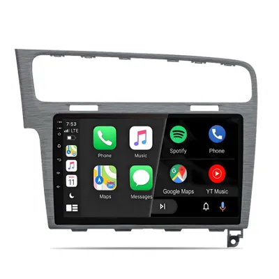 Immagine prodotto di Autoradio GPS NAVI con CarPlay e Android 15, schermo da 10 pollici, 4+64G, Wi-Fi, Bluetooth, DAB+, controllo al volante (SWC) e connessione USB, compatibile con Volkswagen Golf 7 VII MK7 dal 2013 al 2020