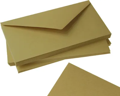 Zdjęcie produktu dla Koperty ozdobne jasny brąz w prażki Dl 10 szt. 120g