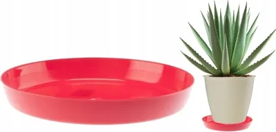 Produktbild von Roter Topfständer aus Kunststoff für 11 cm Cristal-Blumentopf