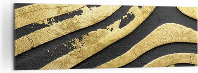 Produktbild von Bild auf Leinwand - Leinwandbild - Einteilig - Abstraktion dreidimensional Gold - 160x50cm - Wand Bild - Wanddeko - Wandbilder - Leinwanddruck - Bilder - Wanddekoration - Leinwand bilder AB160x50-4461