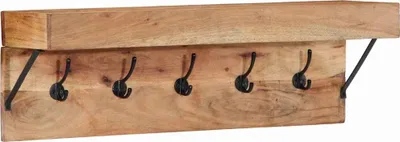 Obrázek produktu pro Věšák na kabáty Hnědá 73 x 19 x 23 cm Masivní akáciové dřevo