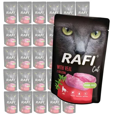 Produktbild von Rafi Cat Adult mit Kalbfleisch 30x100g Nassfutter für Katzen