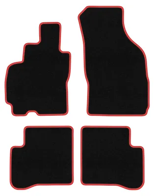 Immagine prodotto di Tappetini in moquette per Hyundai Atos 1997-2008 (hatchback) – set 4 pezzi, nero/rosso, su misura – Wielganizator CARLUX