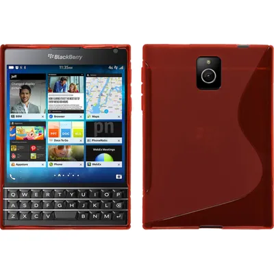 Produktbild von PhoneNatic Case kompatibel mit BlackBerry Q30 - rot Silikon Hülle S-Style + 2 Schutzfolien