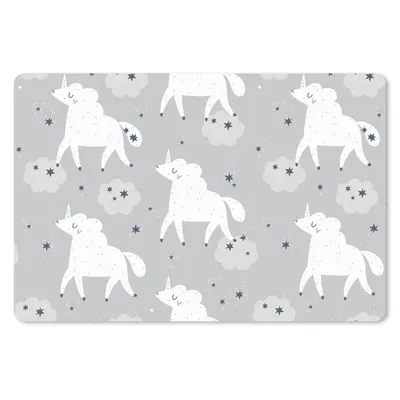 Produktbild von MuchoWow® Mauspad Mousepad Mädchen - Einhorn - Muster 27x18 cm - Mousepads - Maus Mat - Pad - Mausunterlage - Büroartikel - Desk Matten