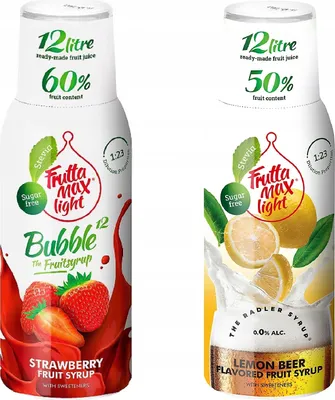 Obrázek produktu pro Sirupy Fruttamax Strawberry Light Radler Lemon , 500 ml, 2 kusy