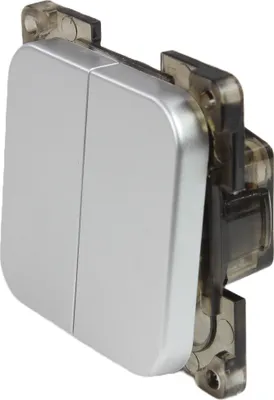 Image de C-Line Presto Inprojal CBE 12-230 Volt Interrupteur de série camping car bateau argent